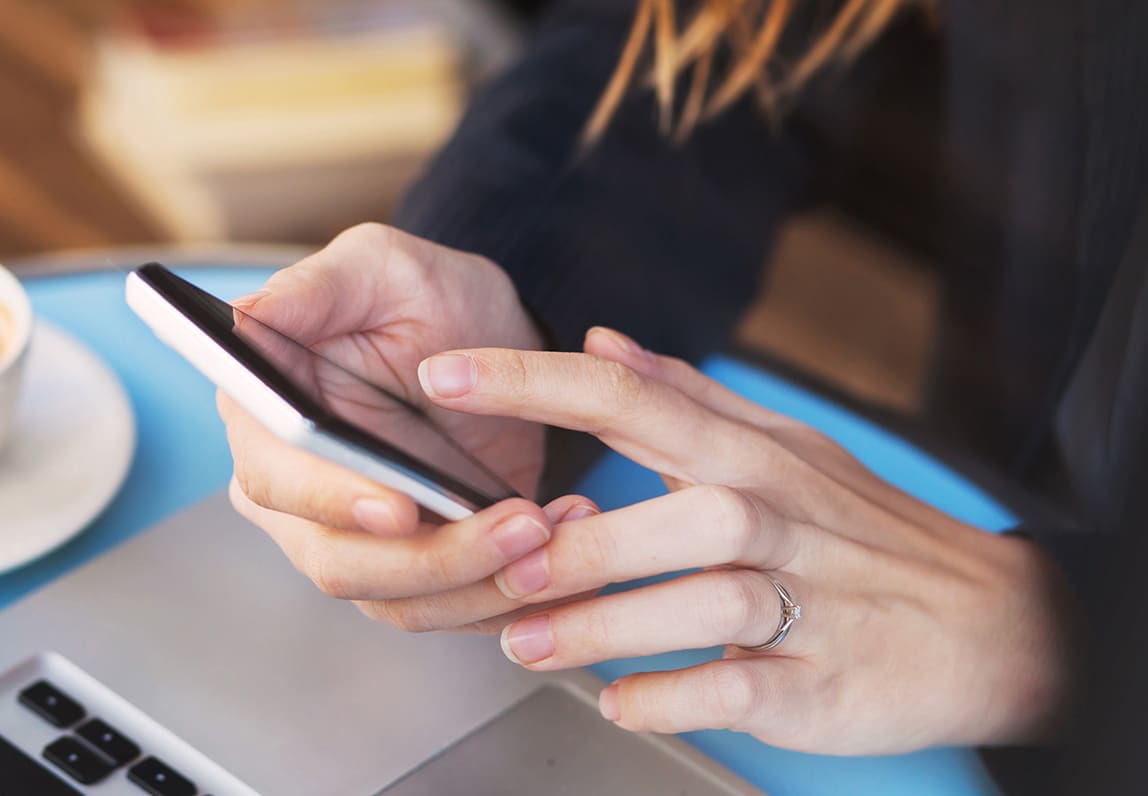 woman using smart phone
